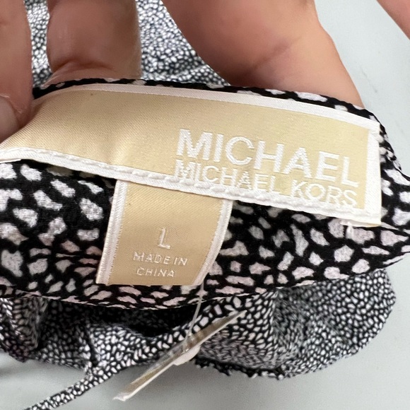 Michael Kors Black and White Dotted Blouse - Picture 5 of 5